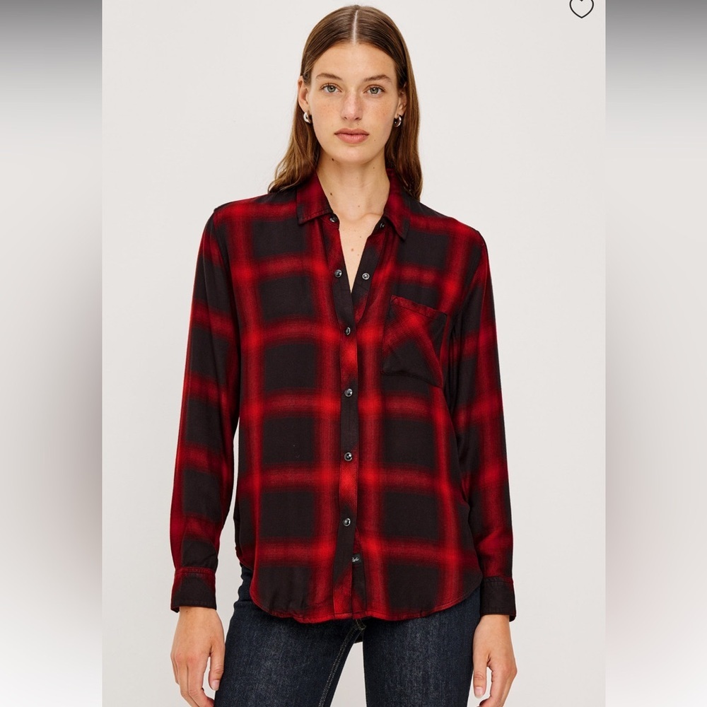 Rails Hunter Red and Black Plaid Shirt